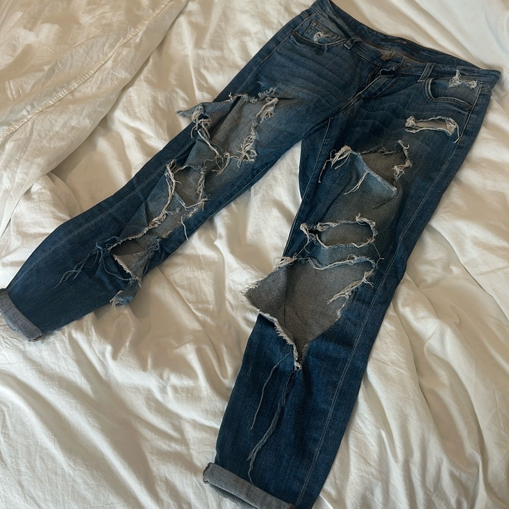 Joe’s Jeans Slim Crop Extra Destroyed Jeans
